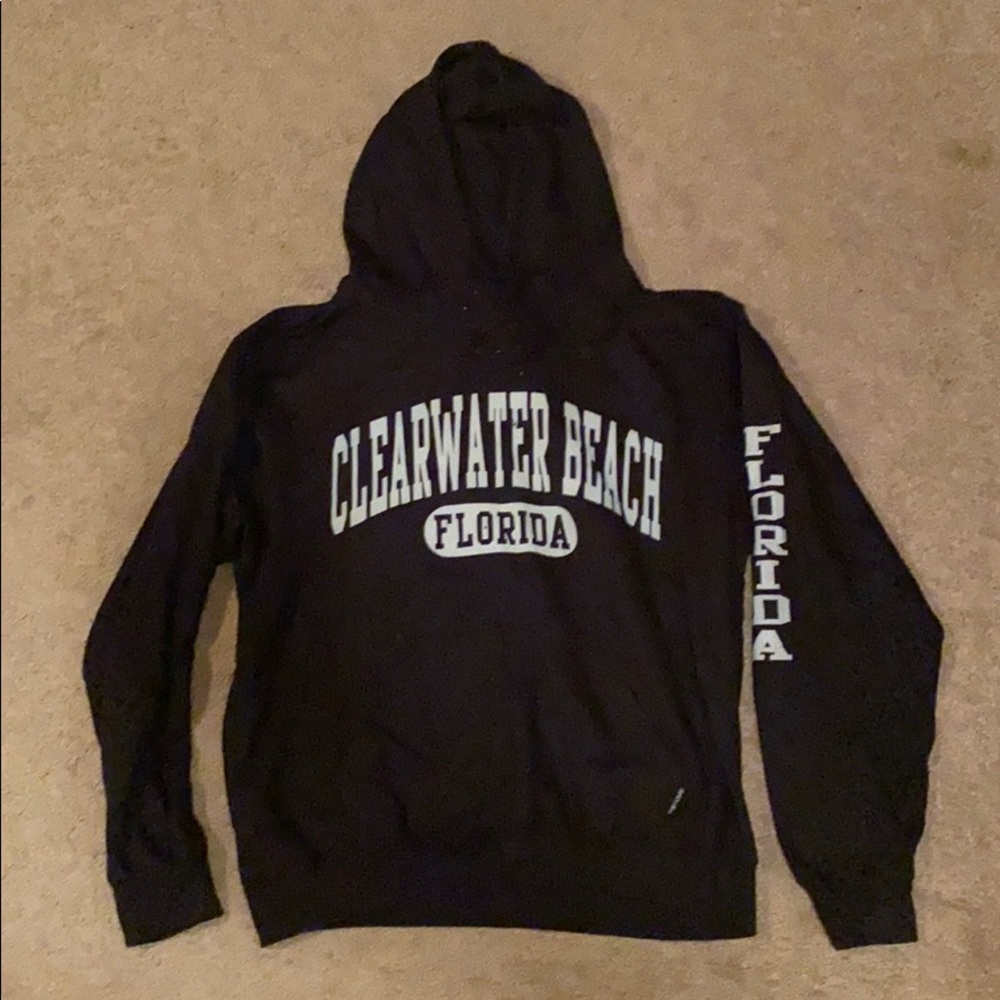 Black Clearwater Beach Florida Sweatshirt